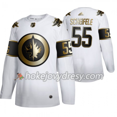 Pánské Hokejový Dres Winnipeg Jets Mark Scheifele 55 Adidas 2019-2020 Golden Edition Bílá Authentic